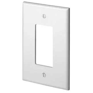 Leviton 88601 1-Gang Decora/GFCI Device Wallplate, Oversized, Thermoset, White