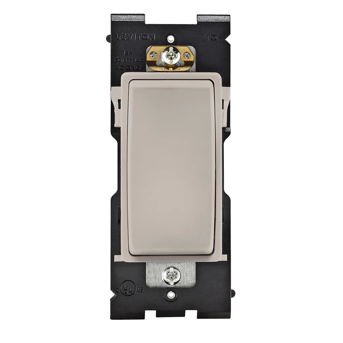 Leviton RE154-CA Switch for 4-Way Applications, 15A, 120/277VAC, Cafe Latte