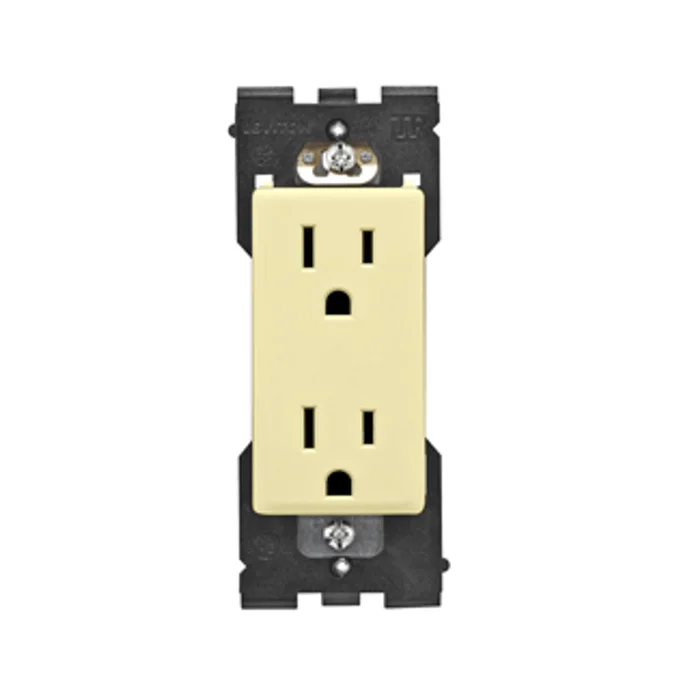 Leviton RER15-CS Tamper Resistant 15A Duplex Receptacle, Corn Silk