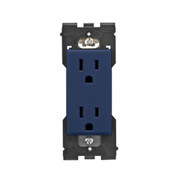 Leviton RER15-RN Tamper Resistant 15A Duplex Receptacle, Rich Navy