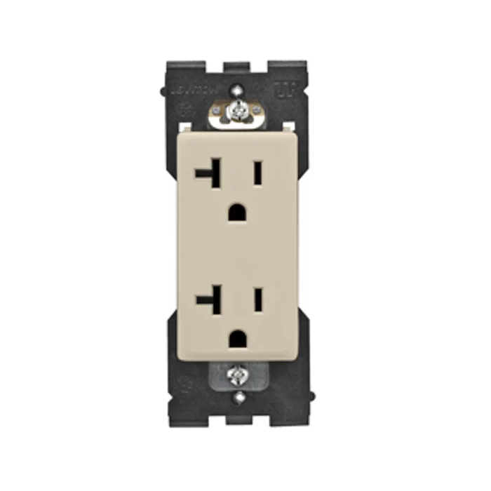 Leviton RER20-NS Tamper Resistant 20A Duplex Receptacle, Navajo Sand