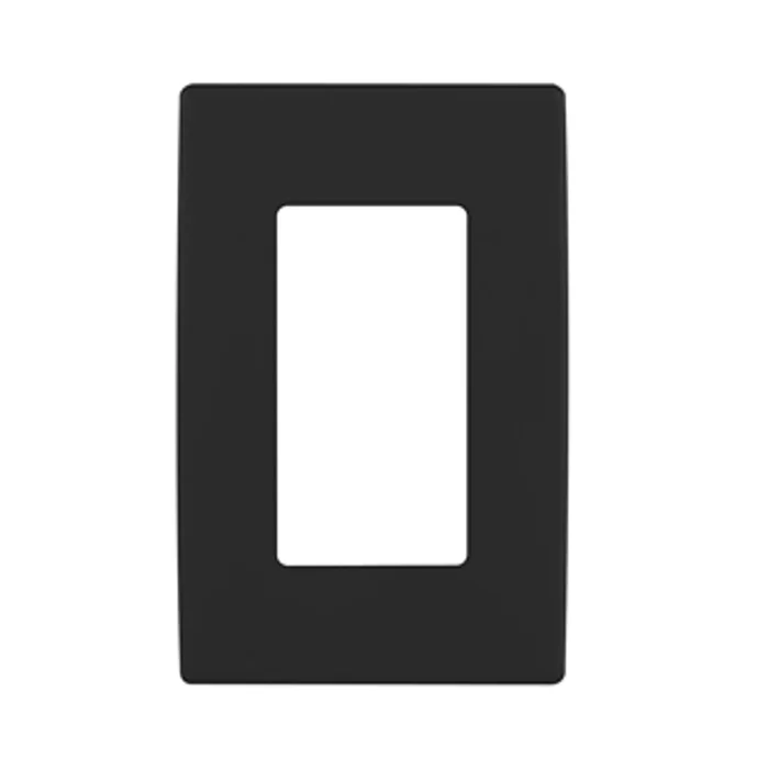 Leviton REWP1-OB Renu 1-Gang Screwless Snap-on Wallplate, Onyx Black