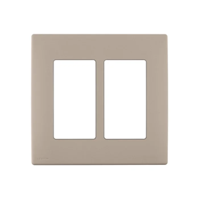 Leviton REWP2-CA Renu 2-Gang Screwless Snap-on Wallplate, Cafe Latte