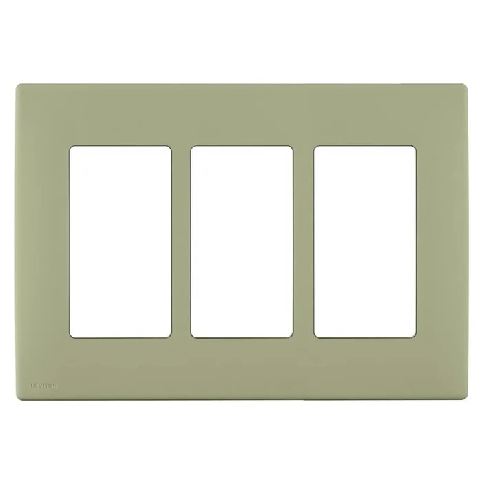 Leviton REWP3-PS Renu 3-Gang Screwless Snap-on Wallplate, Prairie Sage