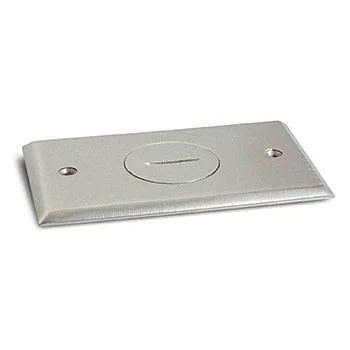 Lew Electric RRP-1-NPR 1-Screw Plug Plate Cover for RRP-1 and SWB-1 Floor Boxes ‚€œ Nickel