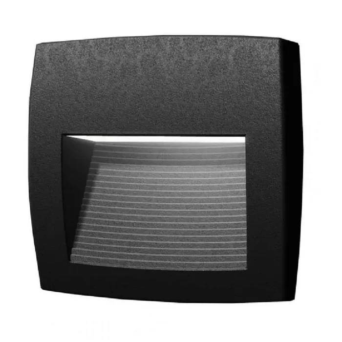 Lorenza 150 LED CCT Black Outdoor Modern Square Flush Wall Brick Light 15cm Coastal IP55
