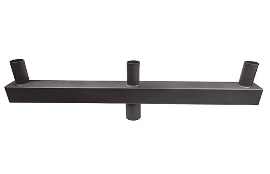 Low Profile Bullhorn with 3 Vertical Tenons at 180° – Heavy-Duty Pole Adapter for LED Area Lights