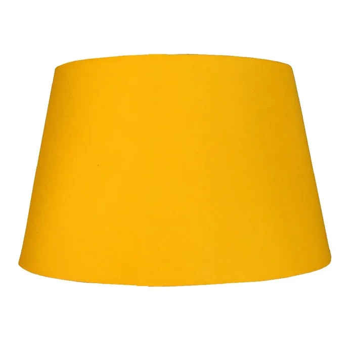Loxton PMCD10MUS Mustard Yellow 10″ Rolled Edge Vintage Drum Cotton Fabric Lampshade