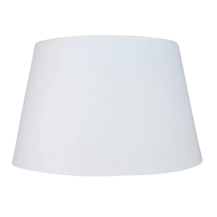 Loxton PMCD10WHI White 10″ Rolled Edge Vintage Drum Cotton Fabric Lampshade
