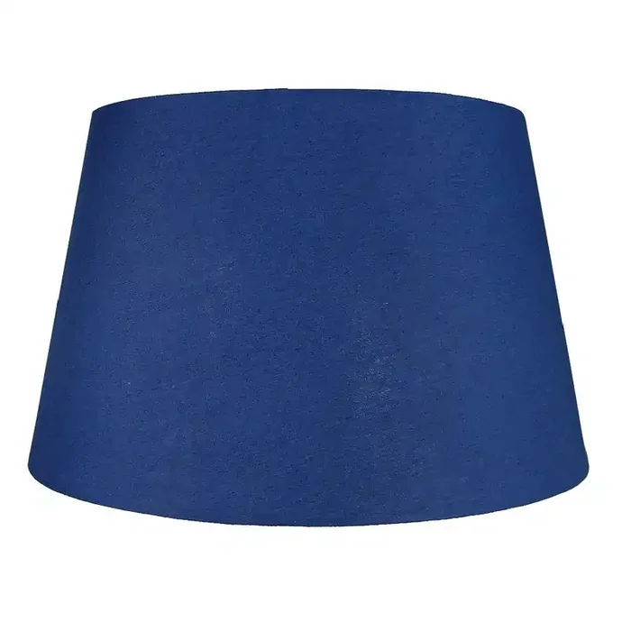 Loxton PMCD12NAV Navy Blue 12″ Rolled Edge Vintage Drum Cotton Fabric Lampshade