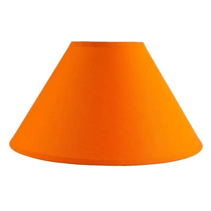 Loxton PMPC12OR Burnt Orange 12″ Taped Edge Vintage Coolie Cotton Fabric Lampshade