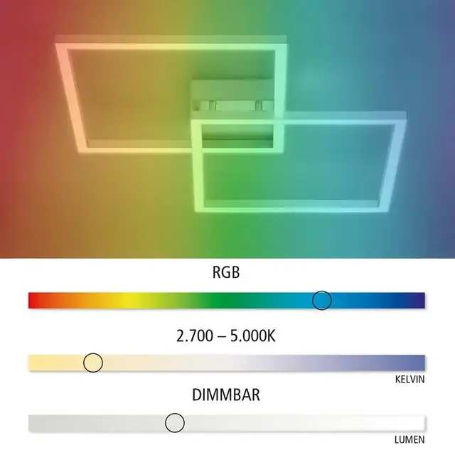 Ls-MAXI 2 Light Steel Square Double Ceiling Light