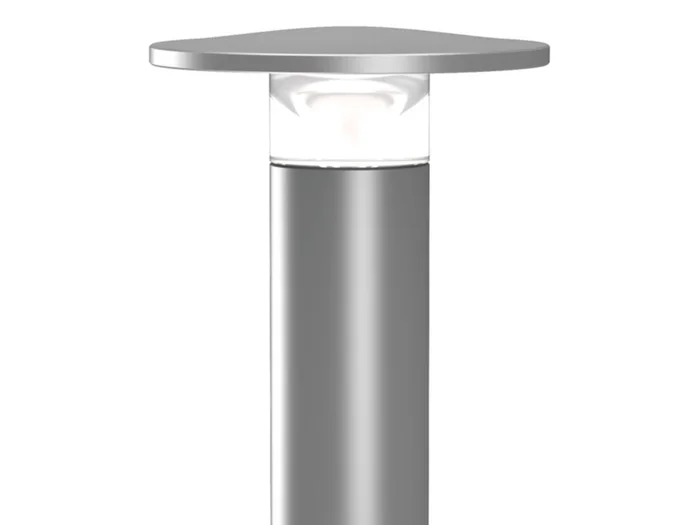 Lumiere 510-24-8LED4036-12-CS Tahoe LED Bollard, Circular Outward Light Pattern with Reflective Crown, 24″ Height, 8W LED, 4000K, Wide 36 Degree Beam Angle, City Silver