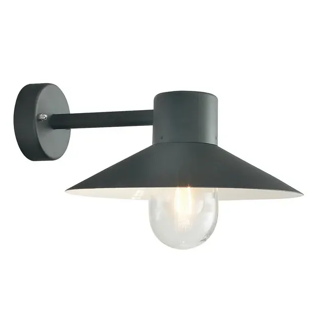 Lund Black IP55 Wall Light