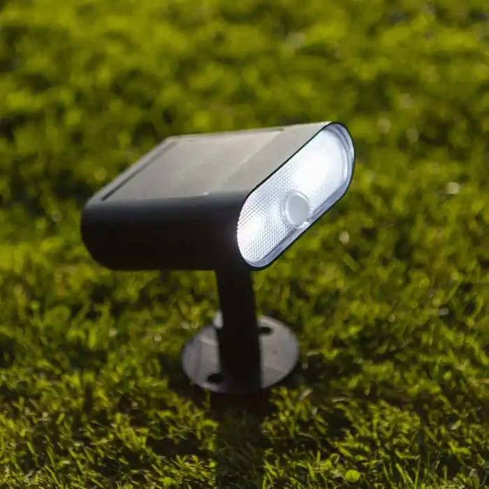 Lutec Ginbo LED Solar Spike Light with PIR Motion Sensor