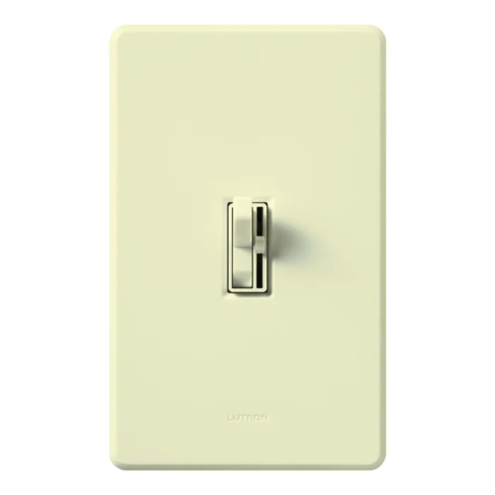 Lutron AY-10P-AL Ariadni Toggle Dimmer, Single Pole, 1000W Incandescent/Halogen, Almond