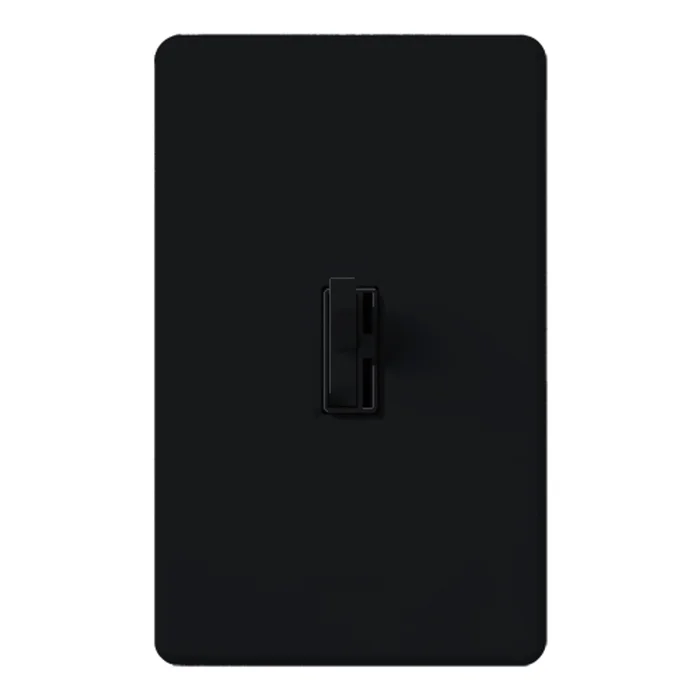 Lutron AY-10P-BL Ariadni Toggle Dimmer, Single Pole, 1000W Incandescent/Halogen, Black