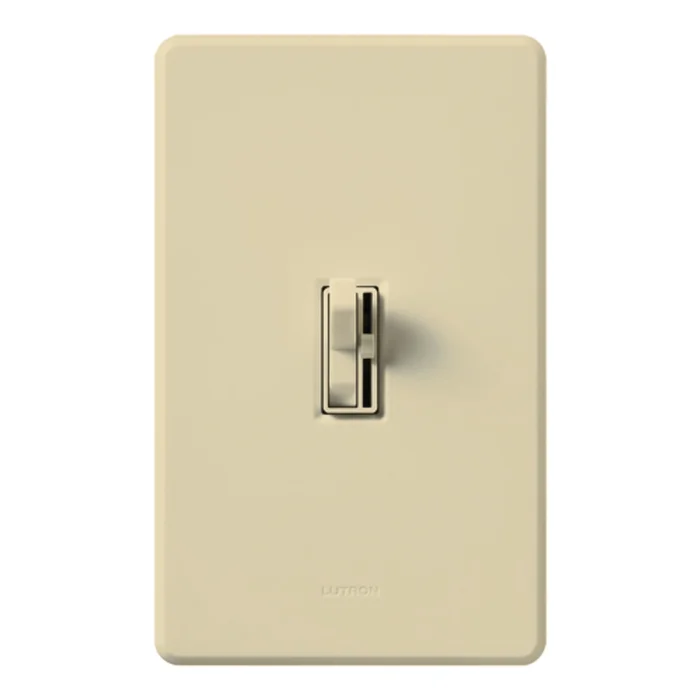 Lutron AYLV-600P-IV Ariadni Toggle Dimmer, Single Pole, 600VA (450W) Magnetic Low Voltage, Ivory