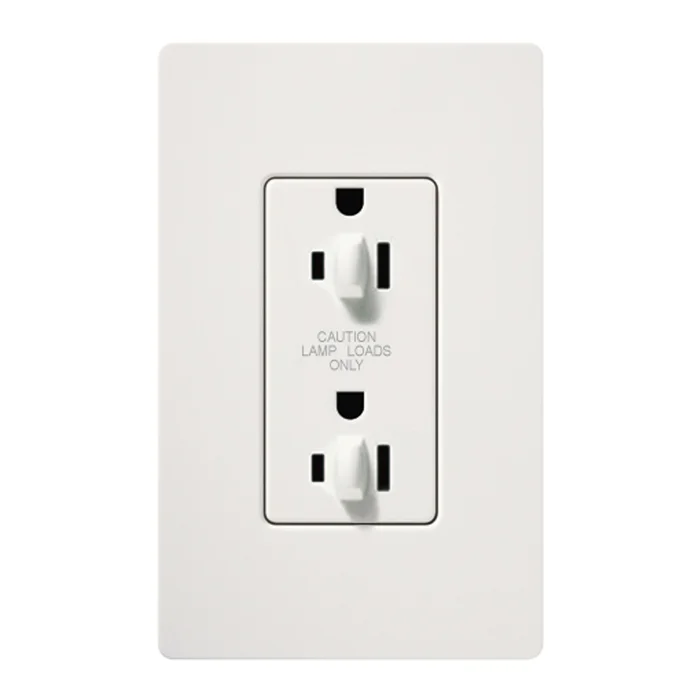 Lutron CAR-15-DDTR-WH 15A 120/125V Dual Dimming Tamper Resistant Receptacle, White