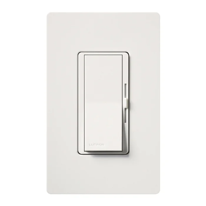 Lutron DVSCF-103P-SW Diva 3-Wire Fluorescent Dimmer, Single Pole/3-Way, 120V, 8A, Snow White