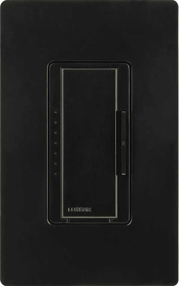 Lutron MAELV-600-BL Maestro Digital Fade Dimmer, Single Pole/Multi-Location, 600W Electronic Low Voltage, Black
