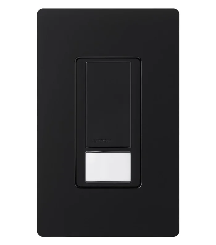 Lutron MS-VPS5M-BL Maestro PIR Vacancy Sensor Switch, Single Pole/3-Way/Multi-Location, 5A Light, 3A Fan, Black