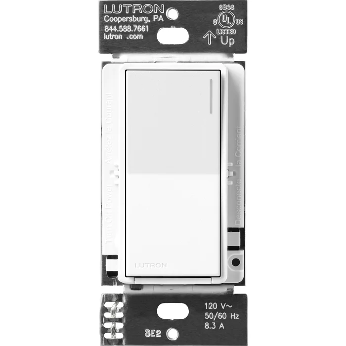 Lutron RRST-8ANS-BW RadioRA 3 Sunnata RF Switch, 8A, Brilliant White