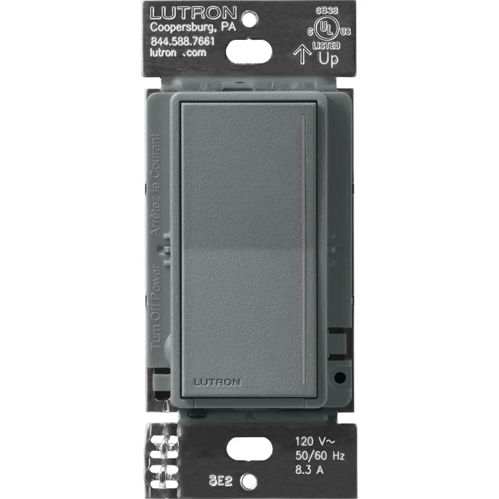 Lutron RRST-PRO-N-SL RadioRA 3 Sunnata RF PRO LED+ Dimmer, 250W LED/CFL, 500W ELV/Incandescent/Halogen, 400VA MLV, Slate