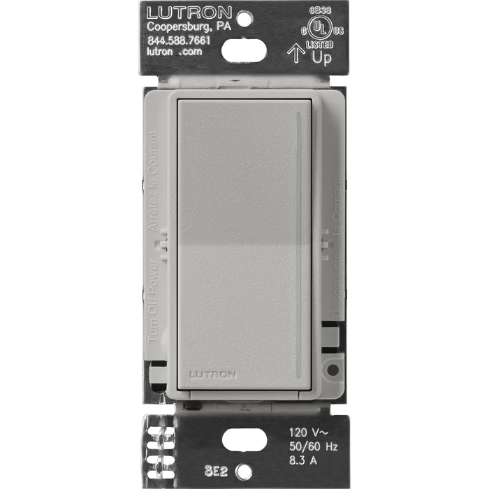 Lutron RRST-RD-PB RadioRA 3 Sunnata RF Companion Dimmer, 120V, For Use With RRST-PRO-N, Pebble