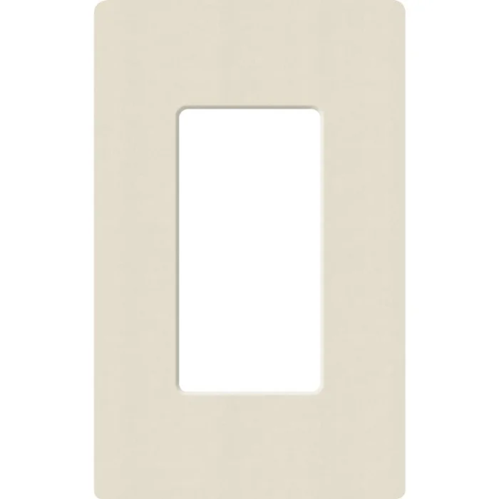 Lutron SC-1-PM Satin Decora 1-Gang Screwless Wallplate, Pumice