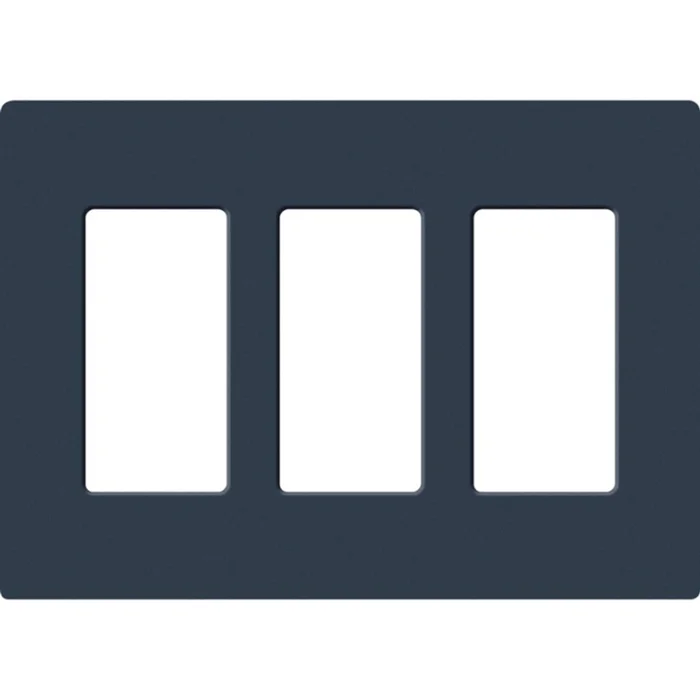 Lutron SC-3-DE Satin Decora 3-Gang Screwless Wallplate, Deep Sea
