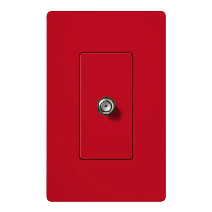 Lutron SC-CJ-HT Claro Satin Single Cable Jack, F-Style, 75-Ohm Coaxial Cable, Hot