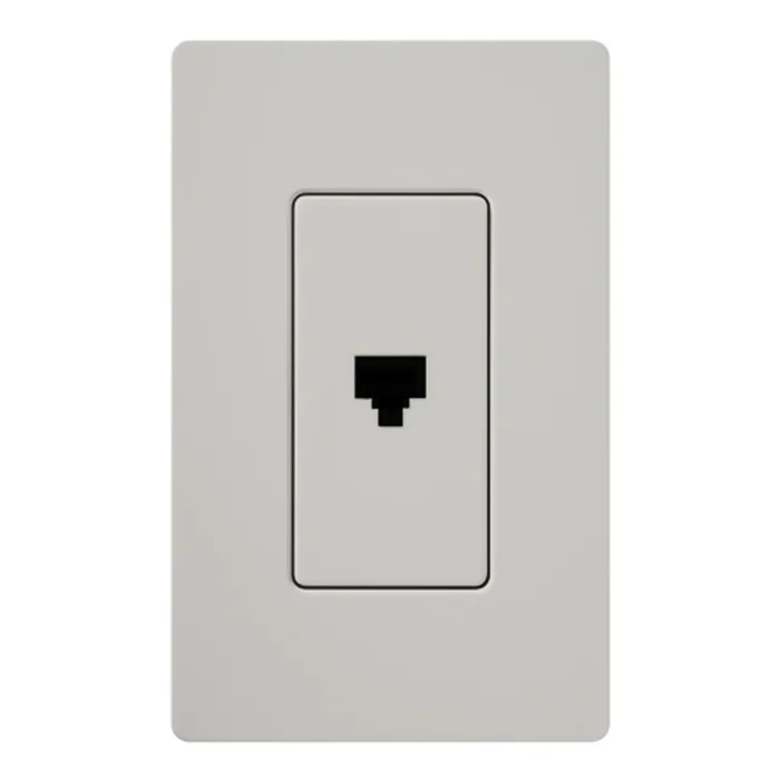 Lutron SC-PJ-PD Claro Satin Single Telephone Jack, 6-Conductor, RJ11, Palladium