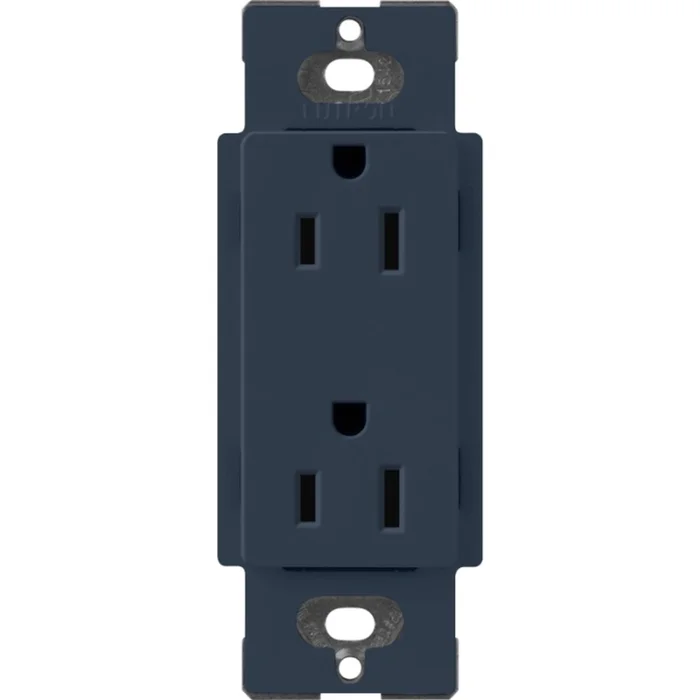 Lutron SCR-15-DE Claro 15A 125V Duplex Receptacle, Deep Sea