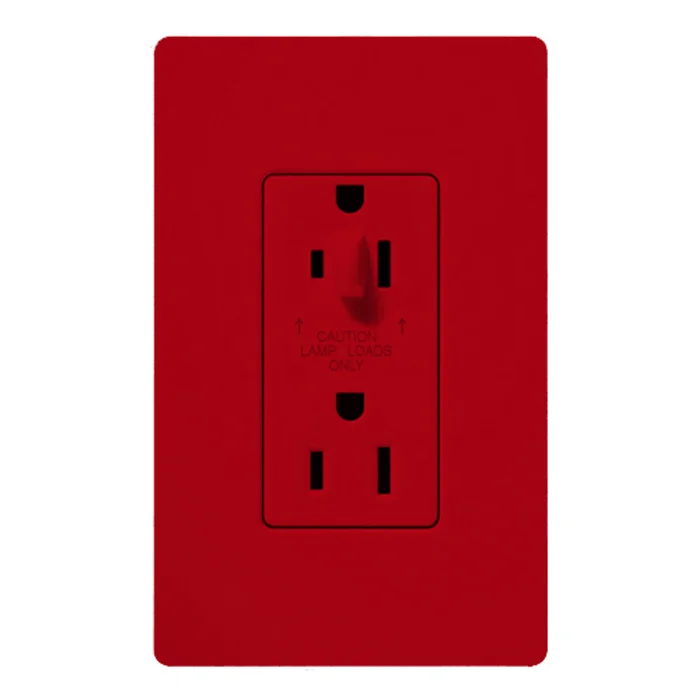 Lutron SCR-15-HDTR-HT 15A 120/125V Half Dimming Tamper Resistant Receptacle, Hot