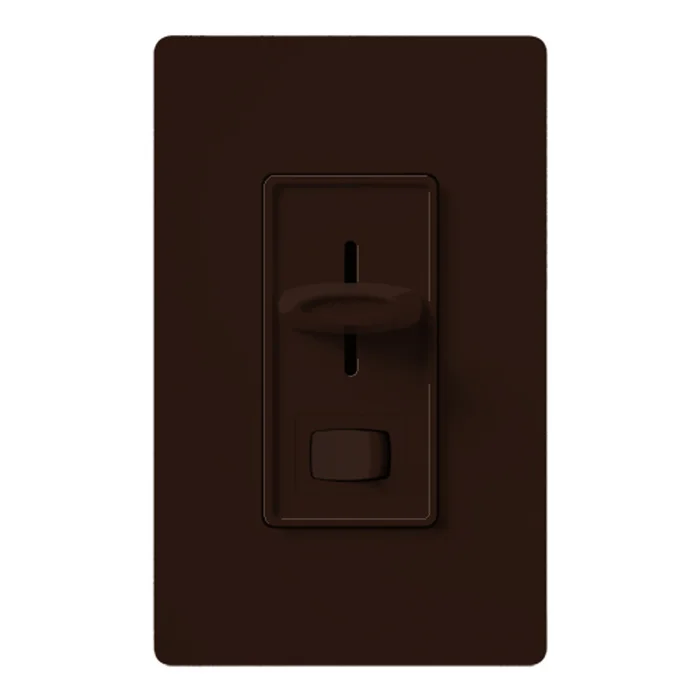 Lutron SF-103P-BR Skylark Dimmer with On/Off Switch, 3-Way, 120V, 8A 3-Wire LED Driver/Fluorescent Ballast, Brown