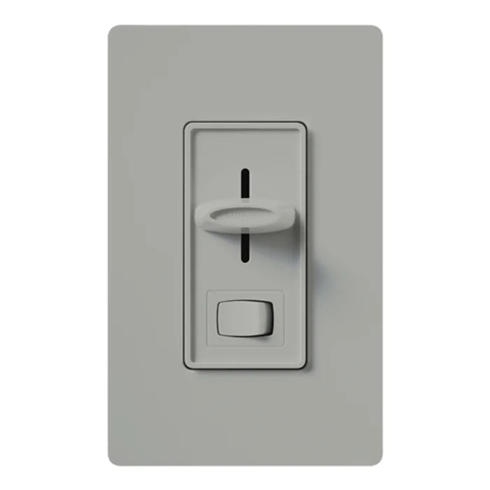 Lutron SLV-600P-GR Skylark Dimmer with On/Off Switch, Single Pole, 600VA (450W) Magnetic Low Voltage, Gray
