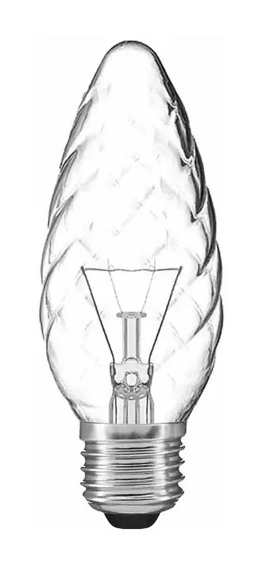 Luxram Candle 45mm Twisted Clear E27 60W • 025027060