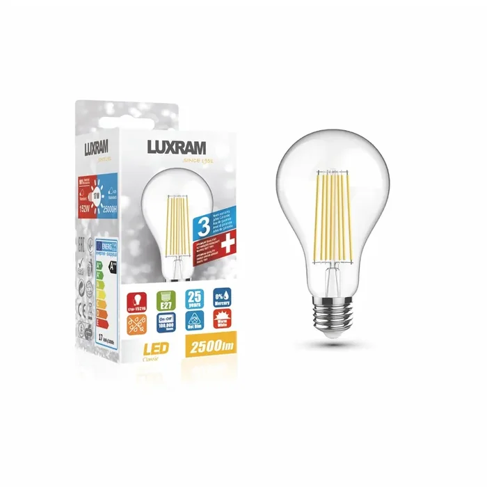 Luxram Extra Bright Dimmable LED GLS Filament Bulb – 17w