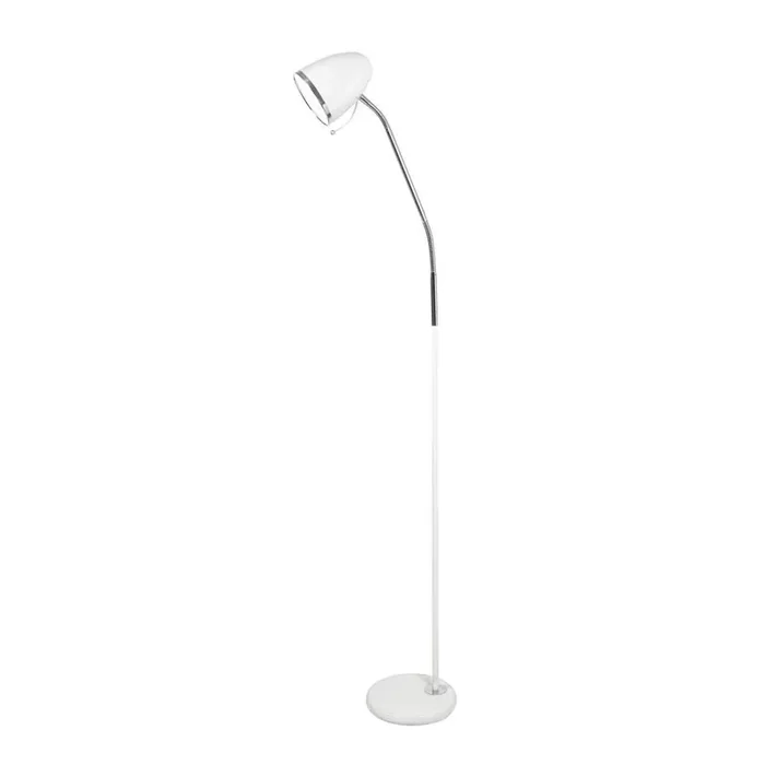Madison White Modern Flexible Head Floor Lamp