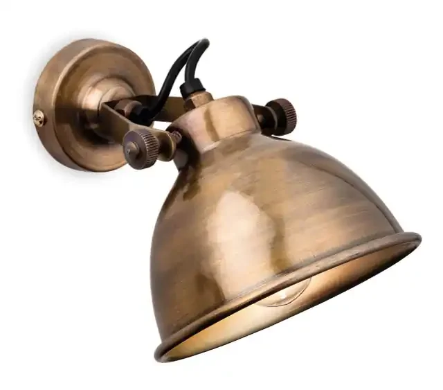 Mantis Antique Brass Adjustable Wall Light
