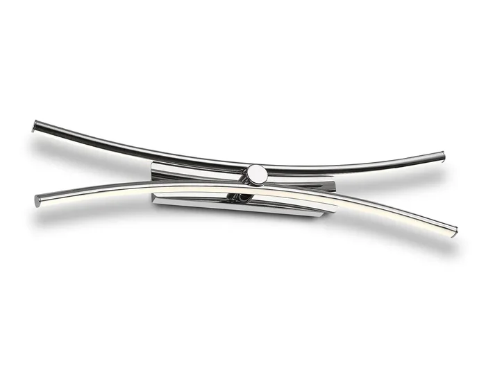 Mantra Fusion M6374 Jeri Wall Lamp/Picture Light, 2 x12W LED, 3000K, 1497lm, Polished Chrome, 3yrs Warranty • M6374