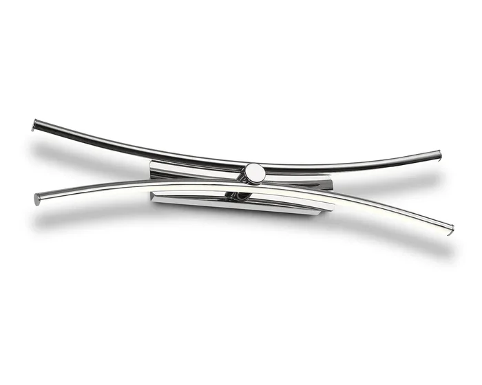 Mantra Fusion M6375 Jeri Wall Lamp/Picture Light, 2x 12W LED, 4000K, 1560lm, Polished Chrome, 3yrs Warranty • M6375