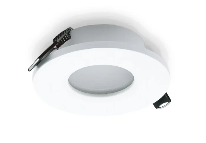 Mantra Fusion M6405 Atlantis Recessed Spotlight 8.3cm Round, GU10 (Max 50W), White, Cutout 58mm, Cut Out 58mm, Lampholder Included • M6405