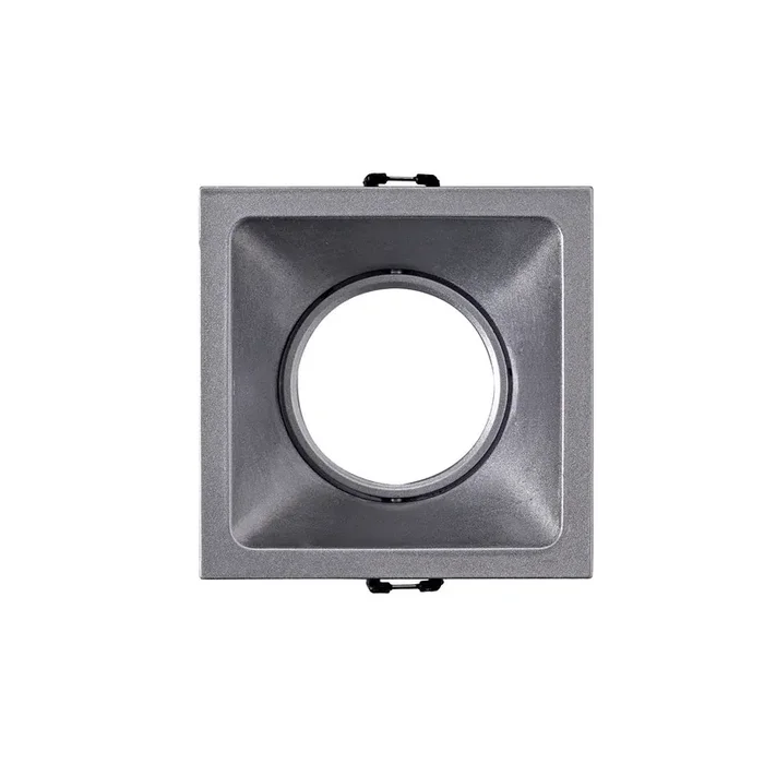 Mantra Fusion MC0163 Comfort 9.2cm Square Downlight GU10, Matt Silver, Cut Out 80x80mm, Lampholder Included • MC0163