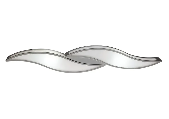 Mantra M0671 Sintesys Wall Lamp E27 2 Light E27 Large, Polished Chrome/White Acrylic • M0671