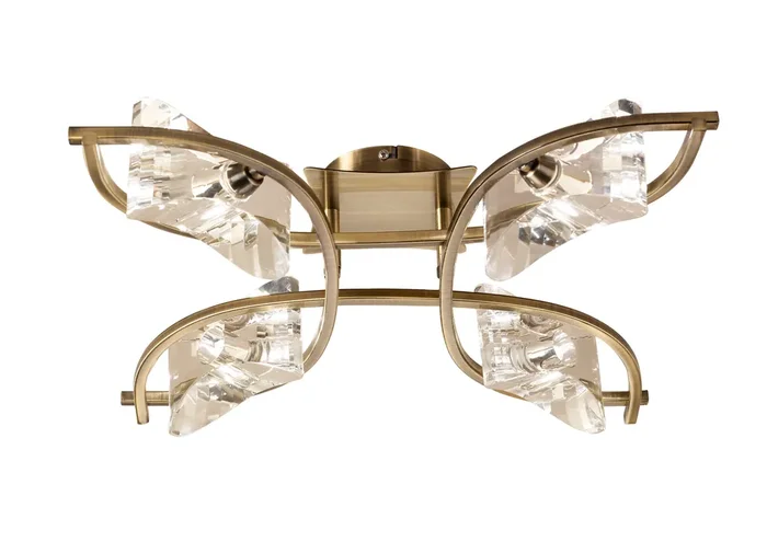 Mantra M0883AB Kromo Ceiling 4 Light G9, Antique Brass • M0883AB