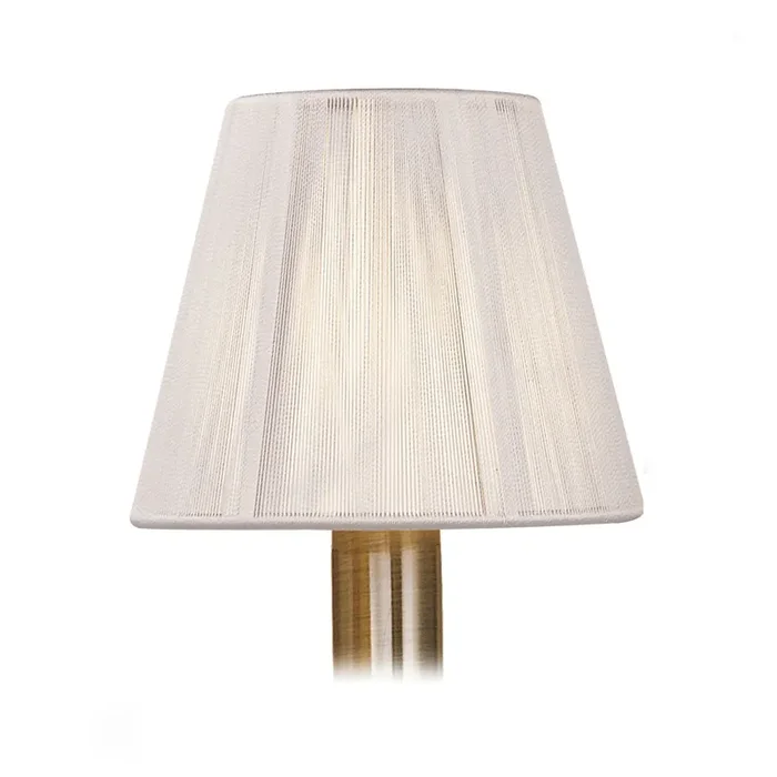 Mantra MS010 Clip On Silk String Shade Ivory White 80/130mm x 110mm • MS010