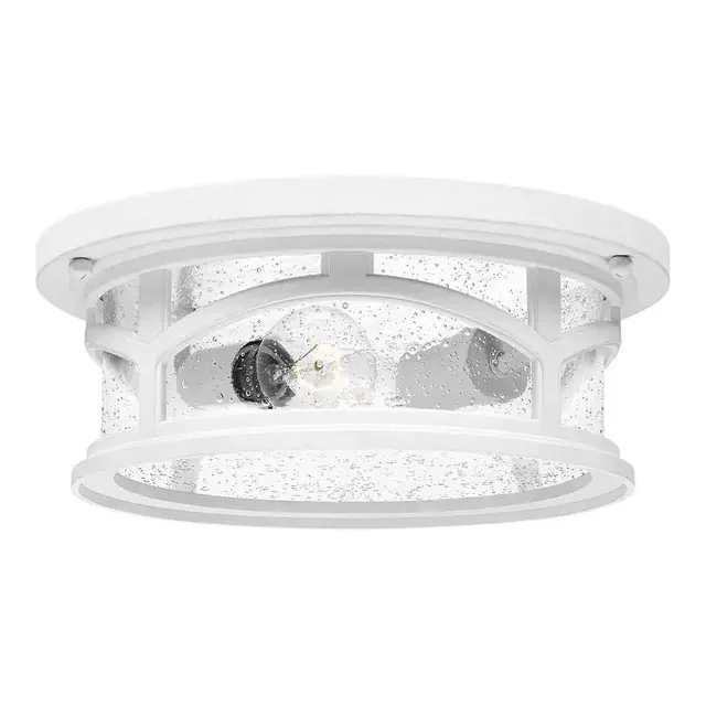 Marblehead 2 Light White Flush Ceiling Light
