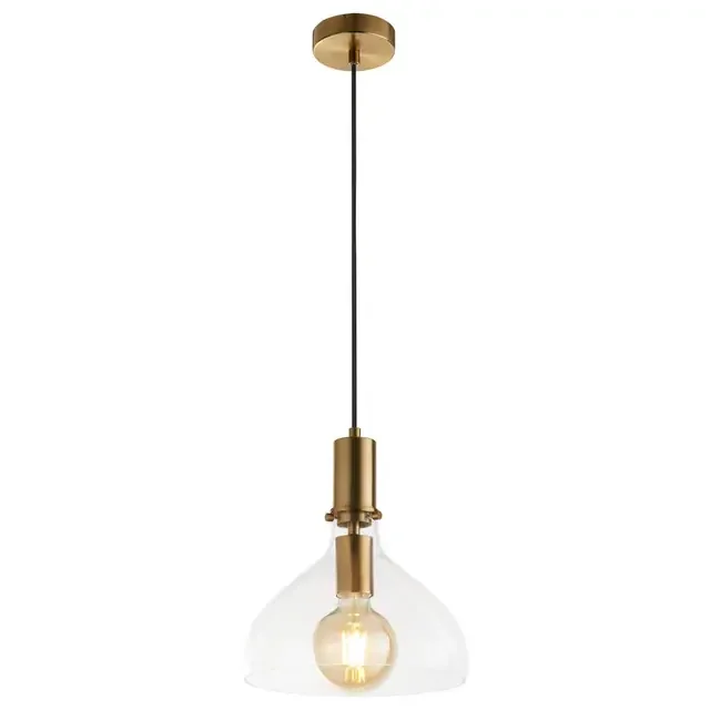 Margarita Brass with Glass Pendant Light